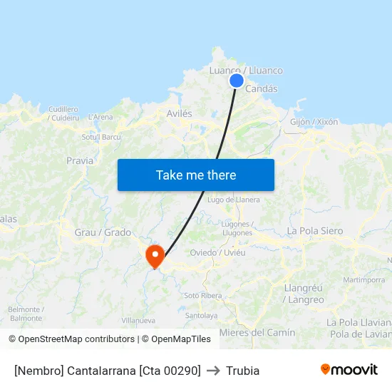 [Nembro]  Cantalarrana [Cta 00290] to Trubia map