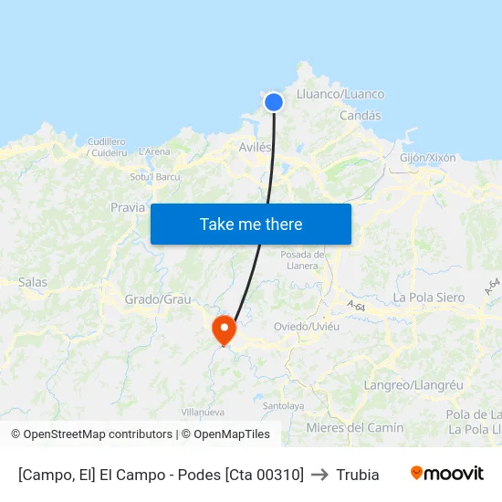 [Campo, El]  El Campo - Podes [Cta 00310] to Trubia map