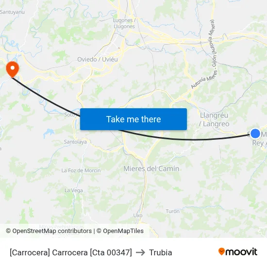 [Carrocera]  Carrocera [Cta 00347] to Trubia map