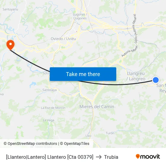 [Llantero|Lantero]  Llantero [Cta 00379] to Trubia map