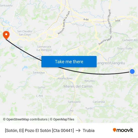 [Sotón, El]  Pozo El Sotón [Cta 00441] to Trubia map