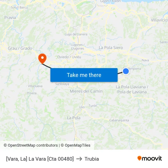 [Vara, La]  La Vara [Cta 00480] to Trubia map