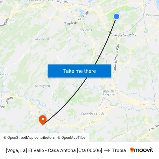 [Vega, La]  El Valle - Casa Antona [Cta 00606] to Trubia map