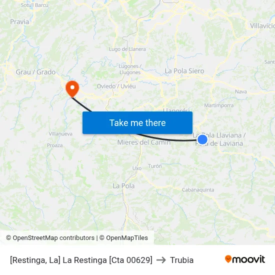 [Restinga, La]  La Restinga [Cta 00629] to Trubia map