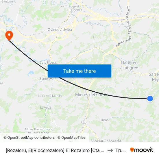 [Rezaleru, El|Riocerezalero]  El Rezalero [Cta 00649] to Trubia map