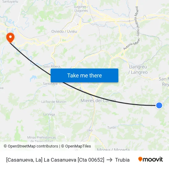 [Casanueva, La]  La Casanueva [Cta 00652] to Trubia map
