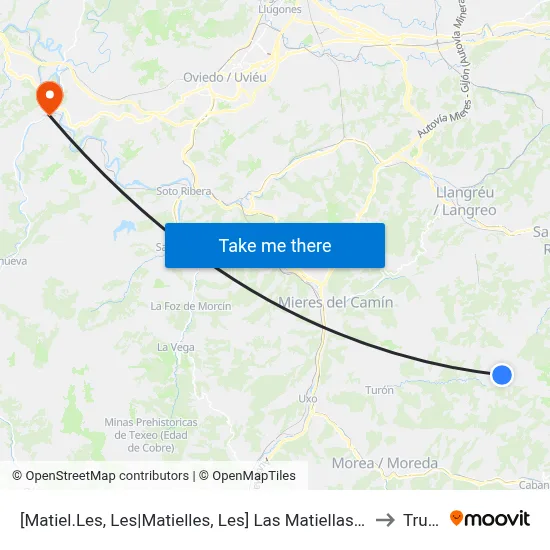 [Matiel.Les, Les|Matielles, Les]  Las Matiellas [Cta 00664] to Trubia map