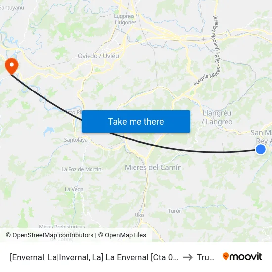 [Envernal, La|Invernal, La]  La Envernal [Cta 00698] to Trubia map