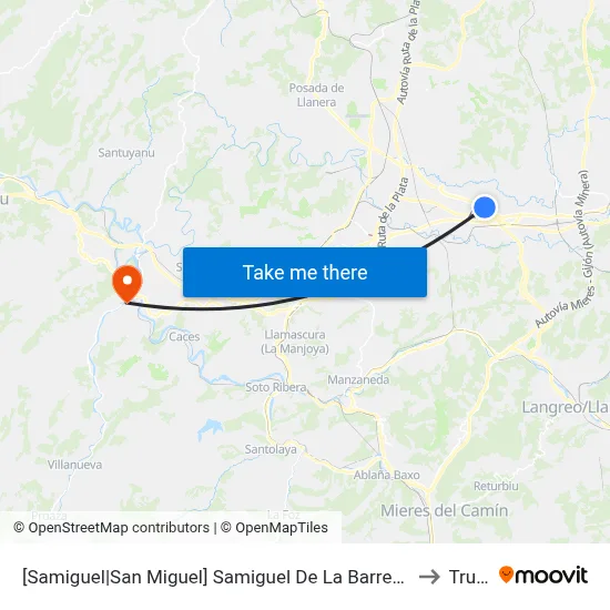 [Samiguel|San Miguel]  Samiguel De La Barreda [Cta 00770] to Trubia map