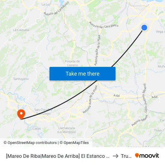 [Mareo De Riba|Mareo De Arriba]  El Estanco [Cta 00916] to Trubia map