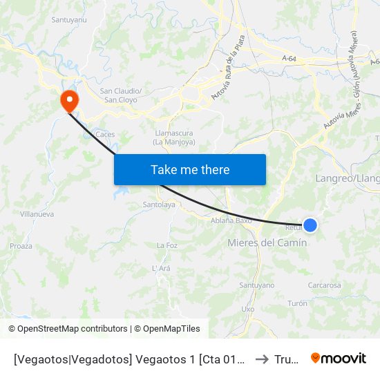[Vegaotos|Vegadotos]  Vegaotos 1 [Cta 01279] to Trubia map