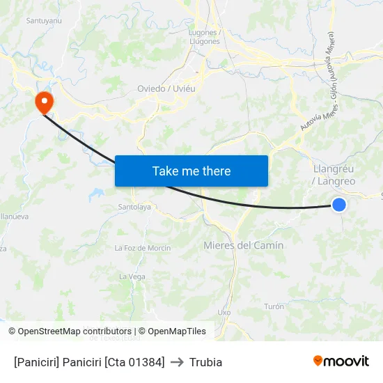 [Paniciri]  Paniciri [Cta 01384] to Trubia map