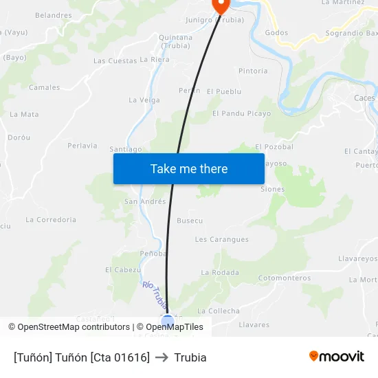 [Tuñón]  Tuñón [Cta 01616] to Trubia map