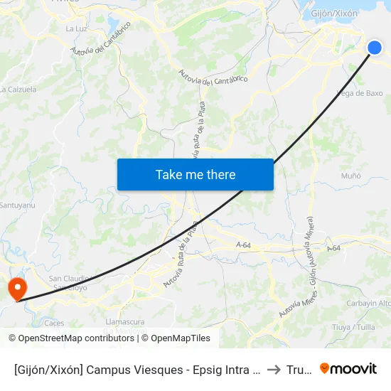 [Gijón/Xixón]  Campus Viesques - Epsig Intra [Cta 01897] to Trubia map