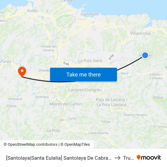 [Santolaya|Santa Eulalia]  Santolaya De Cabranes [Cta 01916] to Trubia map