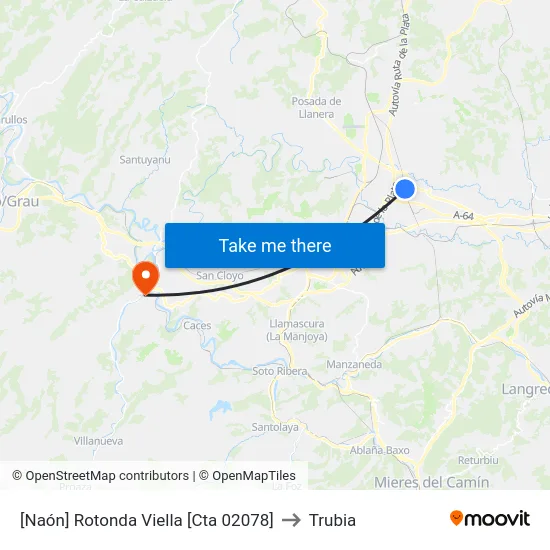 [Naón]  Rotonda Viella [Cta 02078] to Trubia map