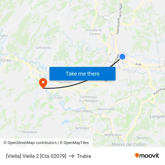 [Viella]  Viella 2 [Cta 02079] to Trubia map