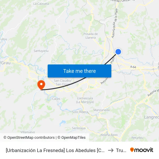 [Urbanización La Fresneda]  Los Abedules [Cta 02346] to Trubia map