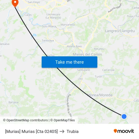 [Murias]  Murias [Cta 02405] to Trubia map