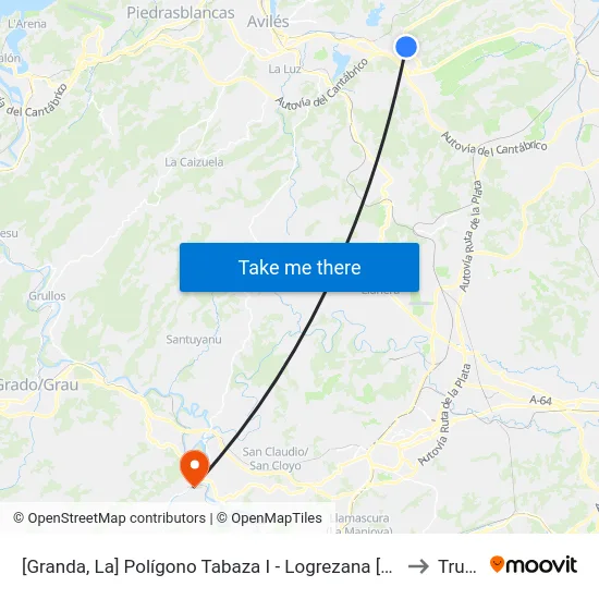 [Granda, La]  Polígono Tabaza I - Logrezana [Cta 02825] to Trubia map