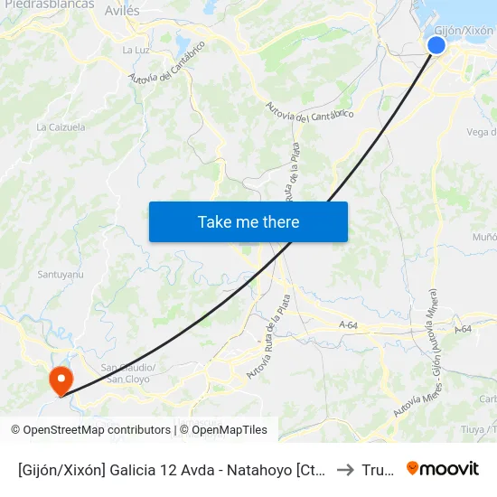 [Gijón/Xixón]  Galicia 12 Avda - Natahoyo [Cta 02927] to Trubia map