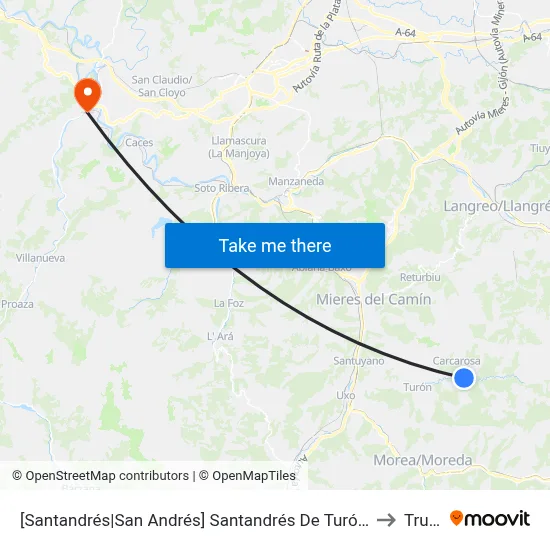 [Santandrés|San Andrés]  Santandrés De Turón [Cta 03251] to Trubia map
