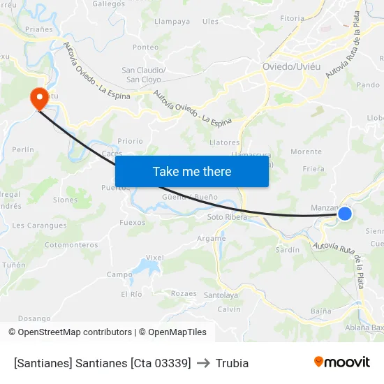 [Santianes]  Santianes [Cta 03339] to Trubia map