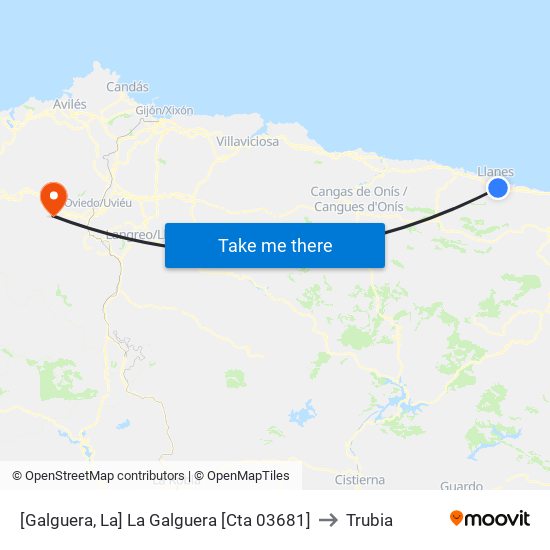 [Galguera, La]  La Galguera [Cta 03681] to Trubia map