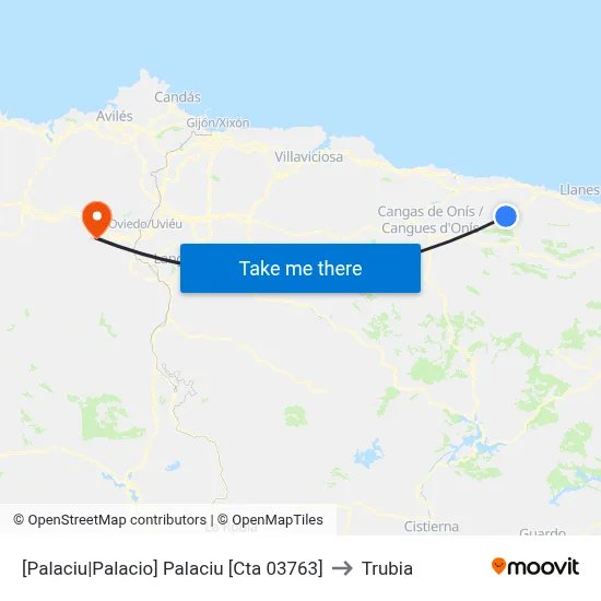 [Palaciu|Palacio]  Palaciu [Cta 03763] to Trubia map
