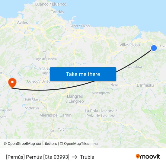 [Pernús]  Pernús [Cta 03993] to Trubia map