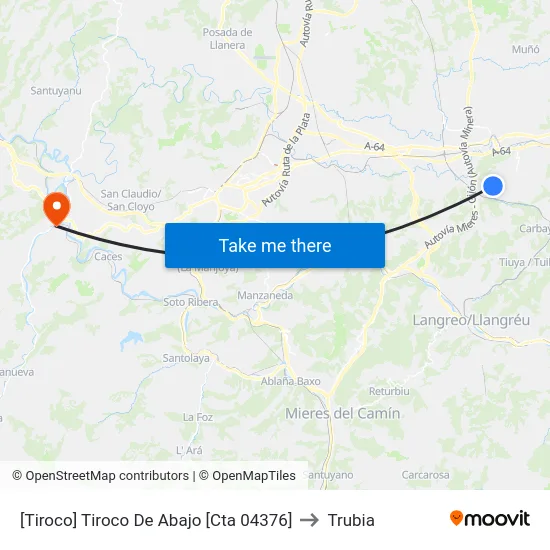 [Tiroco]  Tiroco De Abajo [Cta 04376] to Trubia map