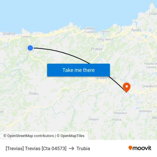 [Trevías]  Trevías [Cta 04573] to Trubia map