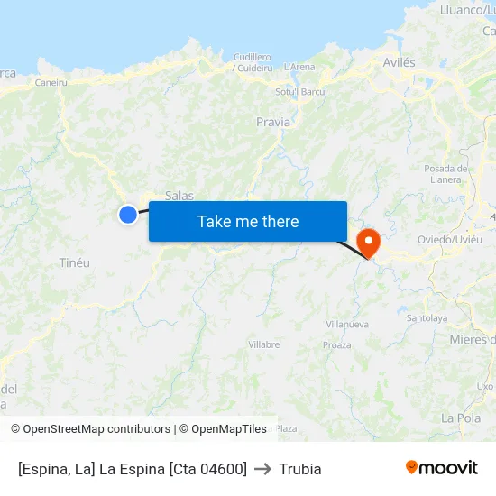 [Espina, La]  La Espina [Cta 04600] to Trubia map
