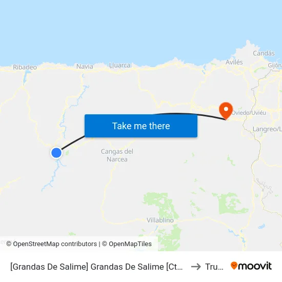 [Grandas De Salime]  Grandas De Salime [Cta 04677] to Trubia map