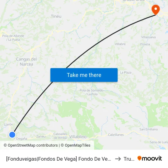 [Fonduveigas|Fondos De Vega]  Fondo De Vega [Cta 04981] to Trubia map