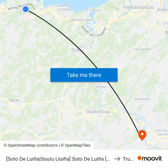 [Soto De Luiña|Soutu Lluiña]  Soto De Luiña [Cta 05277] to Trubia map