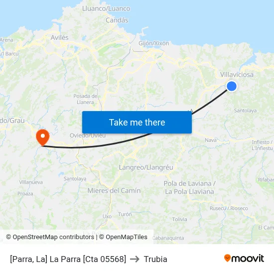 [Parra, La]  La Parra [Cta 05568] to Trubia map