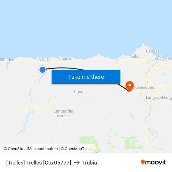 [Trelles]  Trelles [Cta 05777] to Trubia map