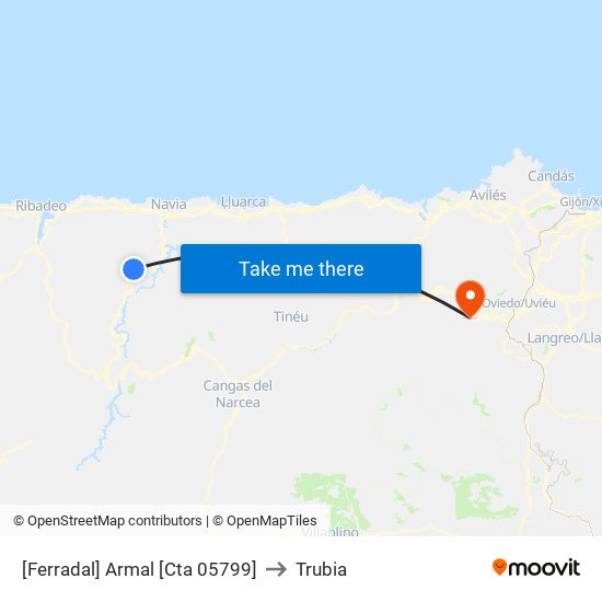 [Ferradal]  Armal [Cta 05799] to Trubia map