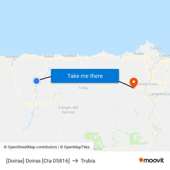 [Doiras]  Doiras [Cta 05816] to Trubia map
