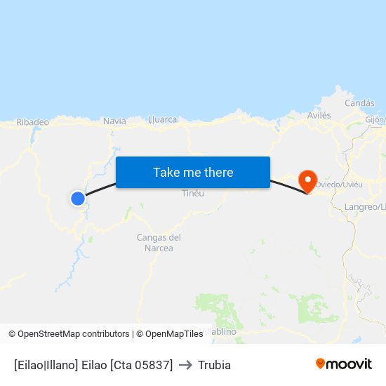 [Eilao|Illano]  Eilao [Cta 05837] to Trubia map