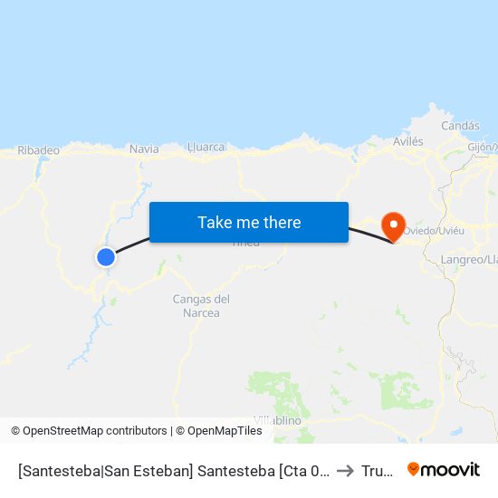 [Santesteba|San Esteban]  Santesteba [Cta 05840] to Trubia map