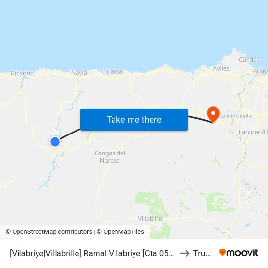 [Vilabriye|Villabrille]  Ramal Vilabriye [Cta 05847] to Trubia map