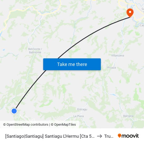 [Santiago|Santiagu]  Santiagu L'Hermu [Cta 5989] to Trubia map