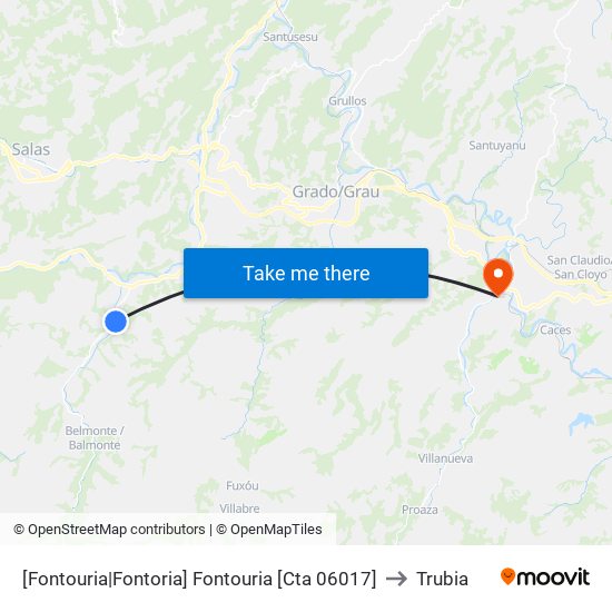 [Fontouria|Fontoria]  Fontouria [Cta 06017] to Trubia map