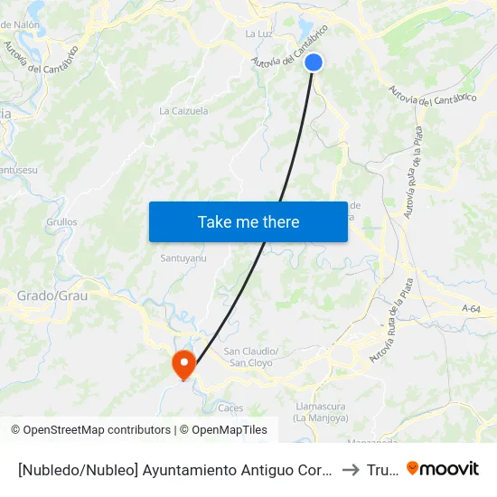 [Nubledo/Nubleo]  Ayuntamiento Antiguo Corvera [Cta 06298] to Trubia map