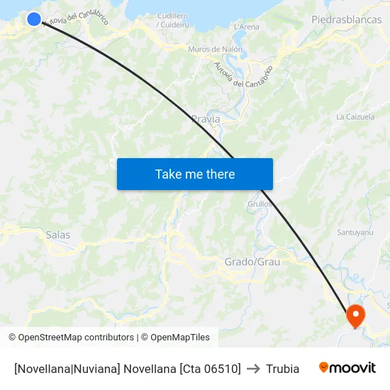 [Novellana|Nuviana]  Novellana [Cta 06510] to Trubia map