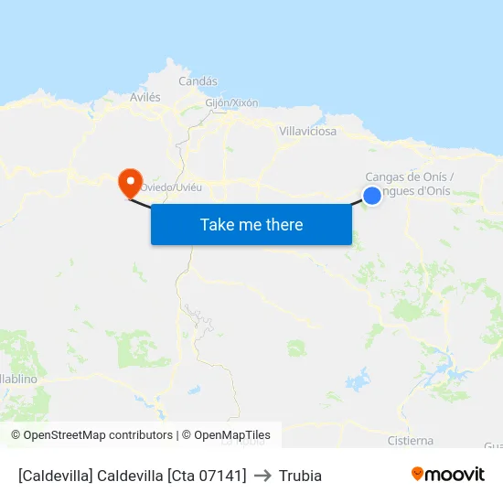 [Caldevilla]  Caldevilla [Cta 07141] to Trubia map