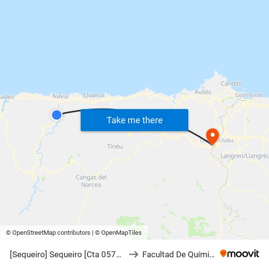 [Sequeiro]  Sequeiro [Cta 05781] to Facultad De Química map