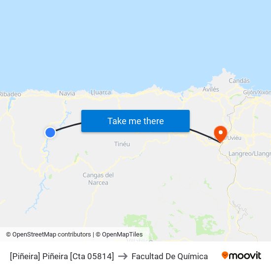 [Piñeira]  Piñeira [Cta 05814] to Facultad De Química map